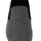 Elegant Black Cotton-Leather Loafers