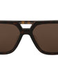Elegant Brown Patterned Men's Sunglasses