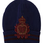 Elegant Virgin Wool Blue Beanie Hat