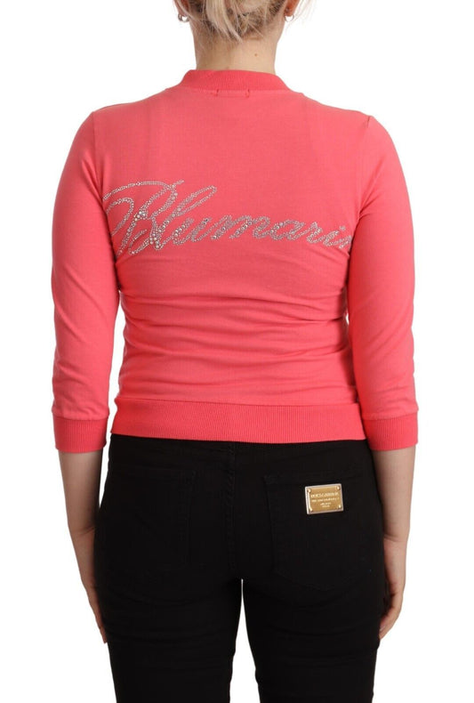 Elegant Pink Full Zip Sweater