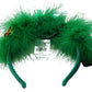 Elegant Emerald Silk Floral Headband
