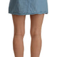 Chic High Waist Blue A-Line Mini Skirt