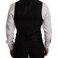 Elegant Black Virgin Wool Dress Vest