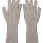 Elegant Light Gray Cashmere Gloves