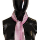 Silk Striped Cannes Jet'aime Scarf