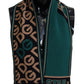 Elegant Green Wool Cashmere Men's Scarf