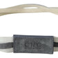 White Velvet Square Logo Design Waist Belt