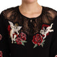 Angelic Rose Embroidered Pullover Sweater