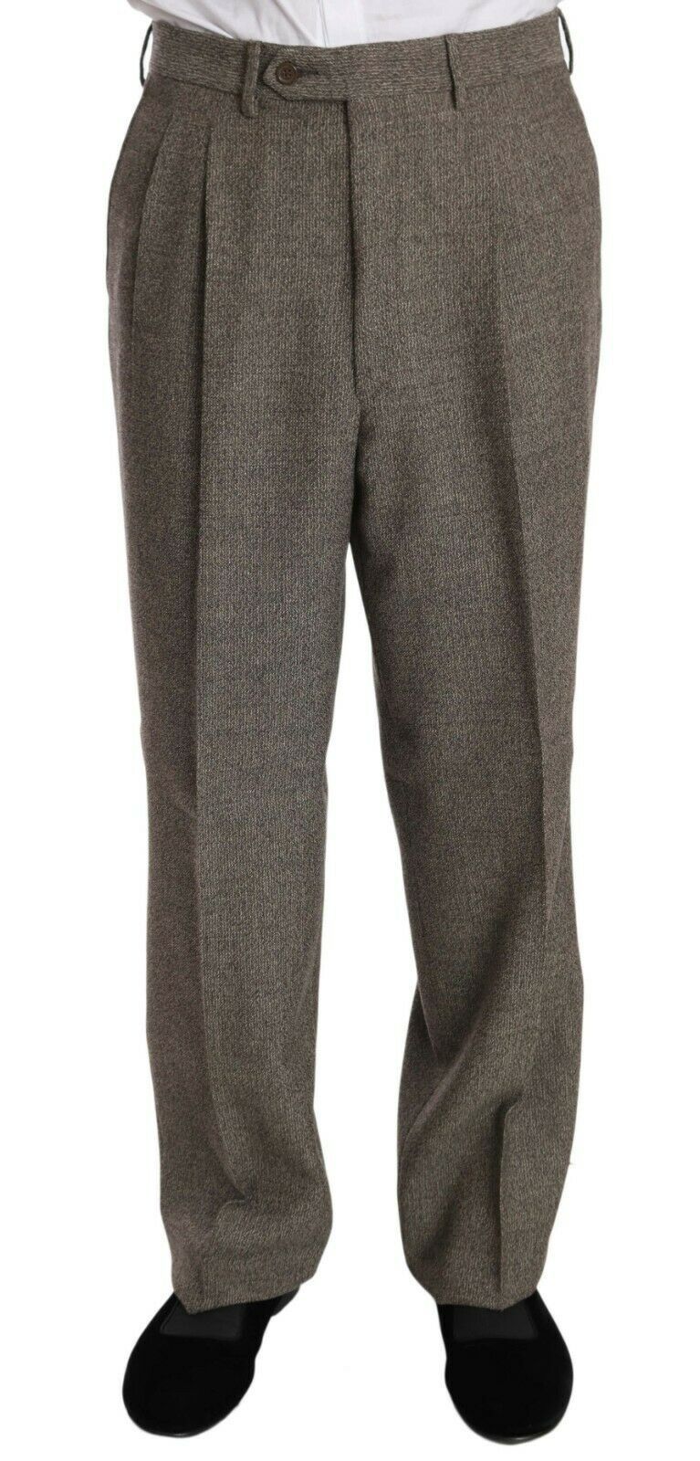 Elegant Light Brown Wool Men's Suit
