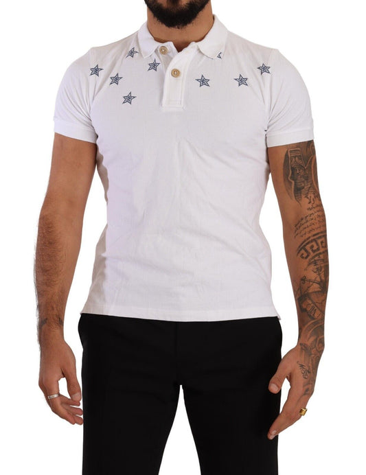 Sleek White Collared Polo T-Shirt