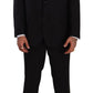 Elegant Black Two-Piece Suit with Deconstructed Blazer