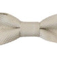 Elegant White Silk Bow Tie
