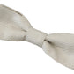 Elegant White Silk Bow Tie