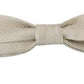 Elegant White Silk Bow Tie