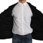 Elegant Slim Fit Black Wool Blazer and Vest Set