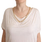 Elegant White Gold Chain T-Shirt Top