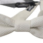 Elegant White Silk Bow Tie