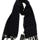 Elegant Silk Blend Fringed Scarf