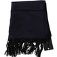 Elegant Silk Blend Fringed Scarf