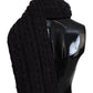 Elegant Black Wool Blend Scarf for Men