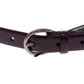 Purple Leather Logo Cintura Belt