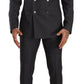 Martini Gray Wool Silk Men's Slim Suit