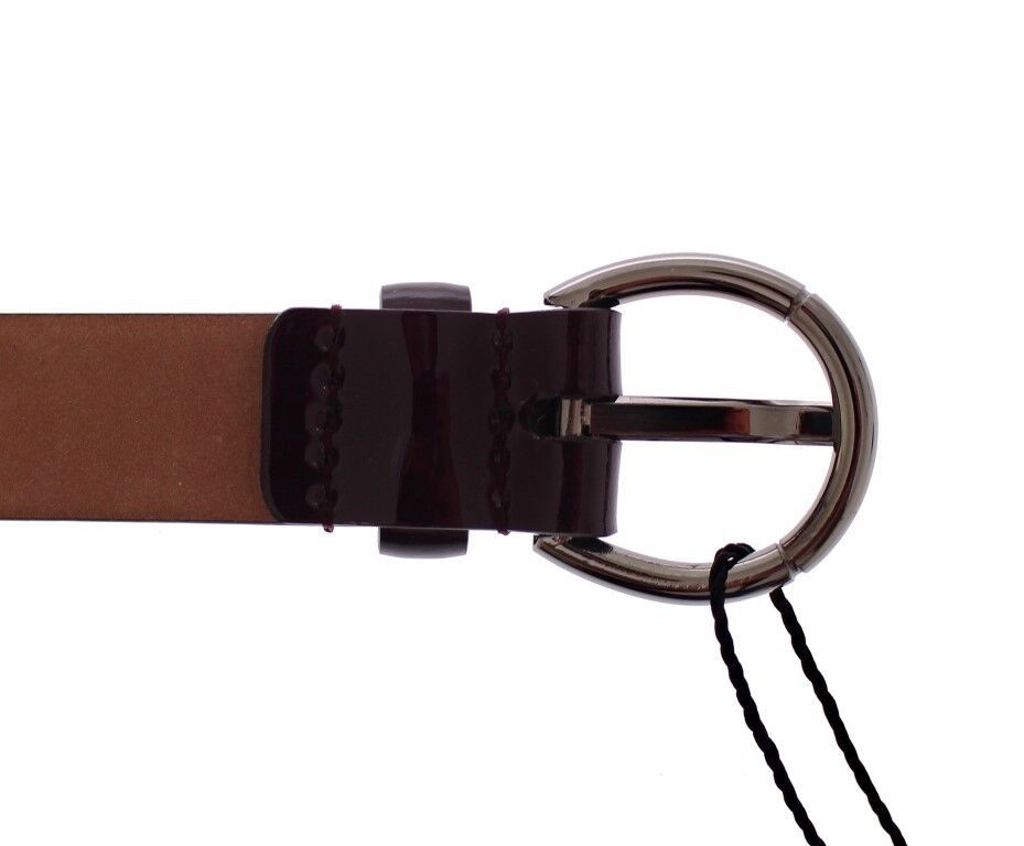 Purple Leather Logo Cintura Belt