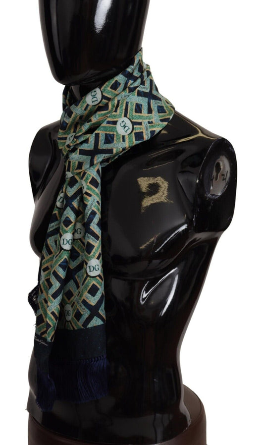 Elegant Multicolor Silk Men's Scarf