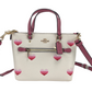 (CA793) Gallery Mini Heart Leather Crossbody Purse Bag
