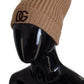 Chic Brown Cashmere Beanie Hat