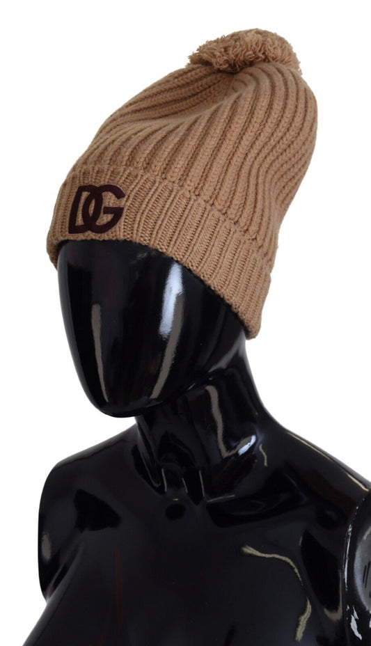 Chic Brown Cashmere Beanie Hat