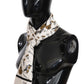 Silken Fringe Scarf with Instrument Print