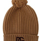 Chic Brown Cashmere Beanie Hat