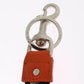 Multicolor Raffia Leather Clasp Finder Chain Keyring