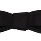 Elegant Silk Black Bow Tie