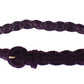 Purple Cotton Gold Logo Waist Belt