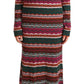 Multicolor Striped Long Sleeve Sheath Dress