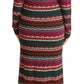 Multicolor Striped Long Sleeve Sheath Dress