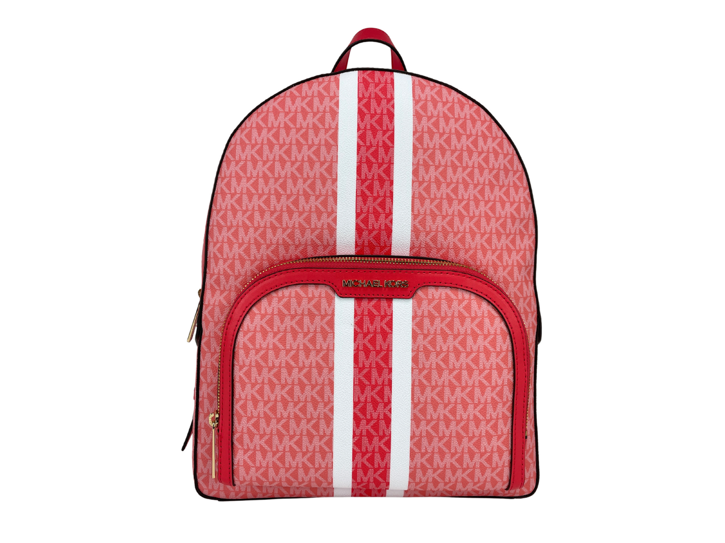 Jaycee Grapefruit Multi Large Zip Pocket Backpack Bookbag Bag