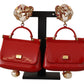 Enchanting Gold & Red Sicily Bag Earrings