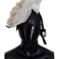 Elegant White Silk Floral Hat