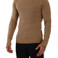 Classic V-Neck Wool Sweater in Brown