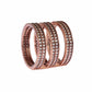 Dazzling Pink Gold Plated CZ Crystal Ring