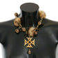 Elegant Gold Plated Crystal Charm Necklace