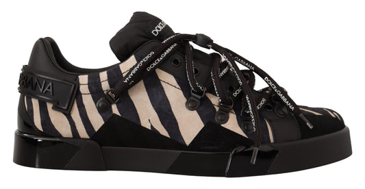 Zebra Suede Low Top Sneakers
