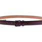 Purple Leather Logo Cintura Gürtel Belt