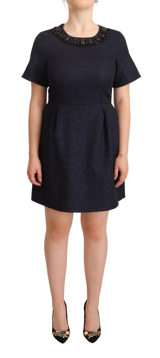 Elegant A-Line Embellished Mini Dress