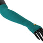 Elegant Elbow Length Fingerless Wool Gloves