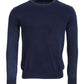 Elegant Blue Cotton Pullover Sweater