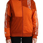 Chic Orange Bomber Jacket with Zip Closure
